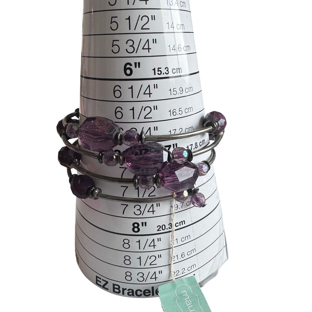 NWT Whimsygoth Maurices Purple Silver Wrap Bracelet